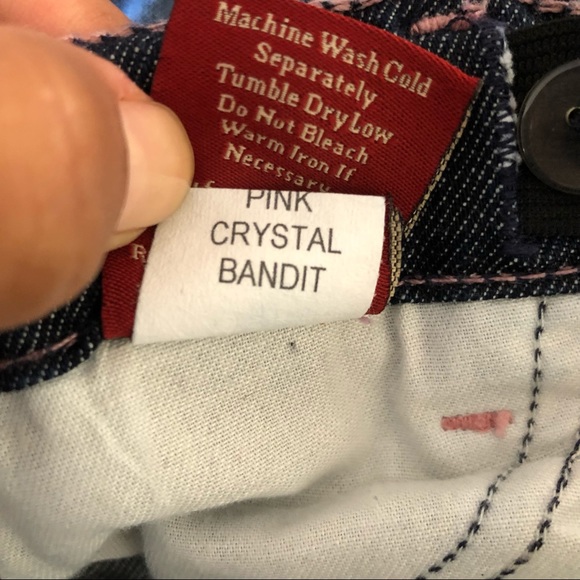 Dry Age Jeans baby james jeans pink crystal bandit Size 4 bling - Picture 6 of 12